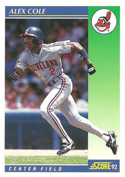 #463 Alex Cole - Cleveland Indians - 1992 Score Baseball