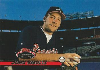 #463 John Smoltz - Atlanta Braves - 1993 Stadium Club Baseball