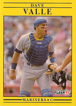 #463 Dave Valle - Seattle Mariners - 1991 Fleer Baseball