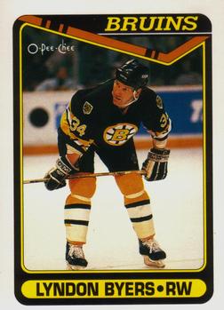 #464 Lyndon Byers - Boston Bruins - 1990-91 O-Pee-Chee Hockey