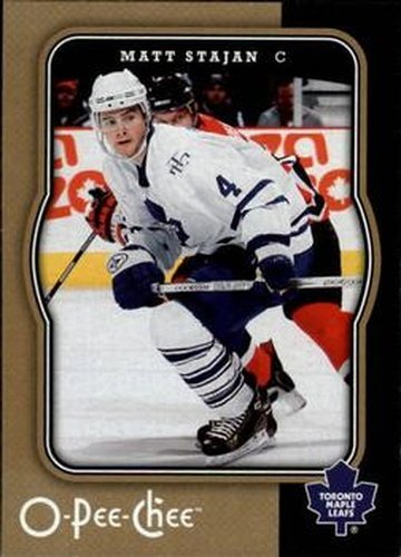 #464 Matt Stajan - Toronto Maple Leafs - 2007-08 O-Pee-Chee Hockey