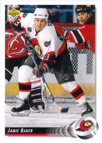 #464 Jamie Baker - Ottawa Senators - 1992-93 Upper Deck Hockey