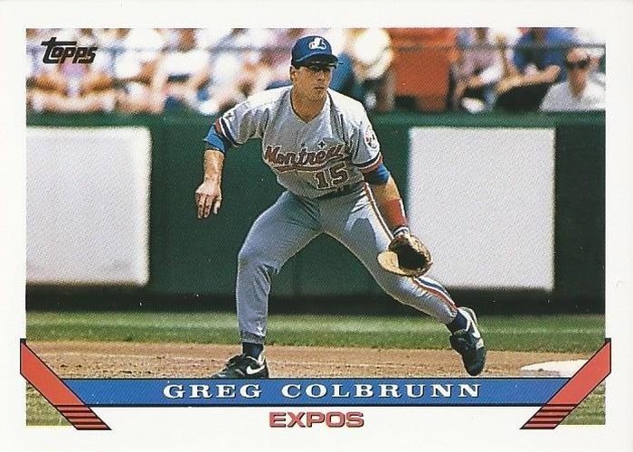 #464 Greg Colbrunn - Montreal Expos - 1993 Topps Baseball