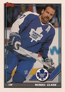 #464 Wendel Clark - Toronto Maple Leafs - 1991-92 Topps Hockey