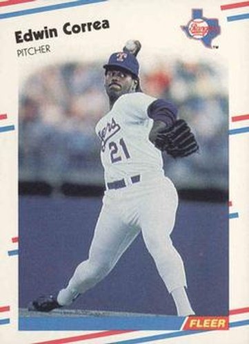 #464 Edwin Correa - Texas Rangers - 1988 Fleer Baseball