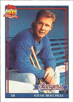 #464 Steve Buechele - Texas Rangers - 1991 O-Pee-Chee Baseball