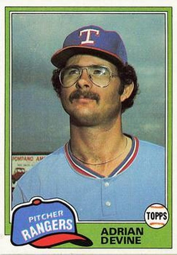 #464 Adrian Devine - Texas Rangers - 1981 Topps Baseball