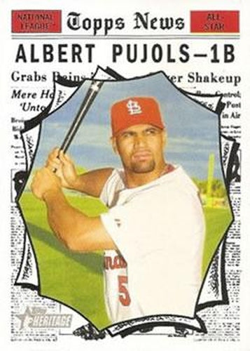 #464 Albert Pujols - St. Louis Cardinals - 2010 Topps Heritage Baseball