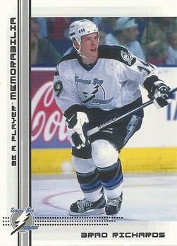 #464 Brad Richards - Tampa Bay Lightning - 2000-01 Be a Player Memorabilia Hockey