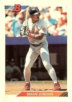 #464 Brian Jordan - St. Louis Cardinals - 1992 Bowman Baseball
