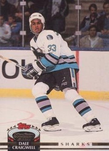 #464 Dale Craigwell - San Jose Sharks - 1992-93 Stadium Club Hockey