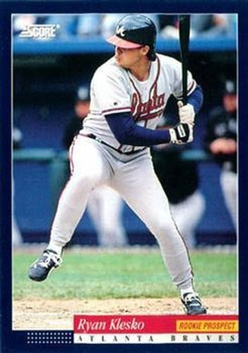 #464 Ryan Klesko - Atlanta Braves -1994 Score Baseball