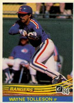 #464 Wayne Tolleson - Texas Rangers - 1984 Donruss Baseball