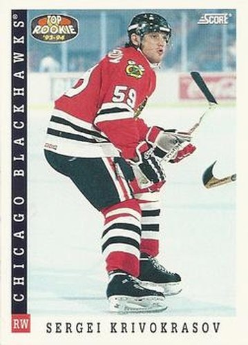 #464 Sergei Krivokrasov - Chicago Blackhawks - 1993-94 Score Canadian Hockey