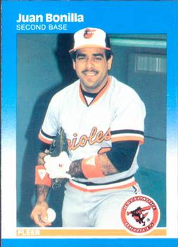 #464 Juan Bonilla - Baltimore Orioles - 1987 Fleer Baseball
