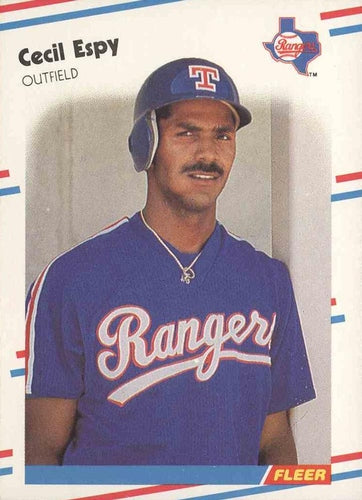 #465 Cecil Espy - Texas Rangers - 1988 Fleer Baseball