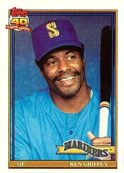 #465 Ken Griffey - Seattle Mariners - 1991 Topps Baseball