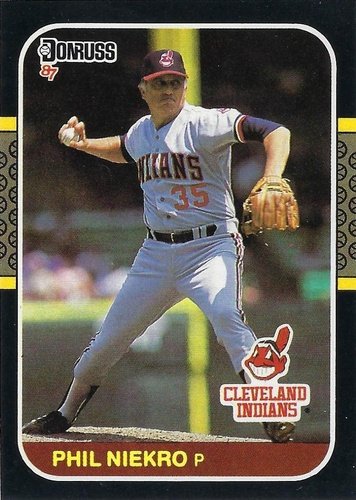 #465 Phil Niekro - Cleveland Indians - 1987 Donruss Baseball