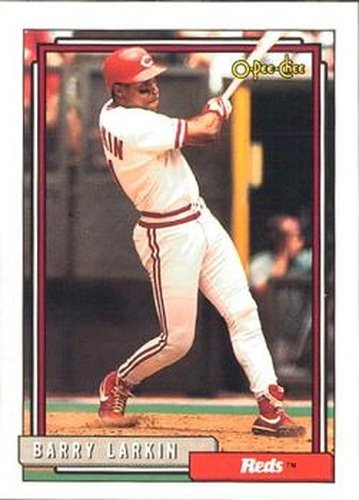 #465 Barry Larkin - Cincinnati Reds - 1992 O-Pee-Chee Baseball