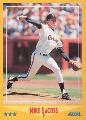 #465 Mike LaCoss - San Francisco Giants - 1988 Score Baseball