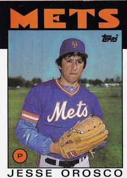 #465 Jesse Orosco - New York Mets - 1986 Topps Baseball