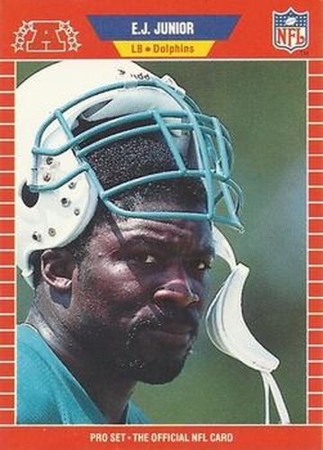 #465 E.J. Junior - Miami Dolphins - 1989 Pro Set Football
