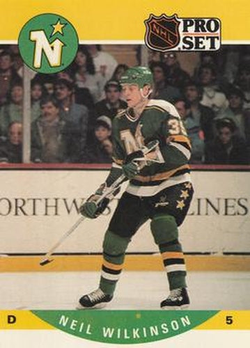 #465 Neil Wilkinson - Minnesota North Stars - 1990-91 Pro Set Hockey