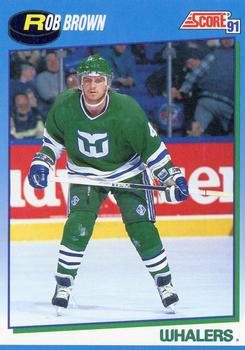 #466 Rob Brown - Hartford Whalers - 1991-92 Score Canadian Hockey