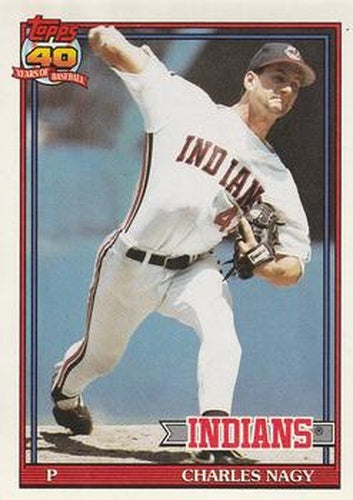 #466 Charles Nagy - Cleveland Indians - 1991 O-Pee-Chee Baseball
