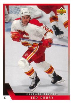 #466 Ted Drury - Calgary Flames - 1993-94 Upper Deck Hockey