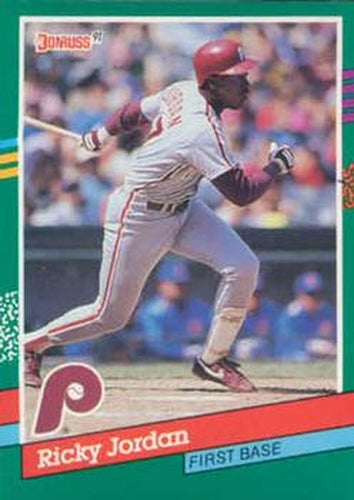 #466 Ricky Jordan - Philadelphia Phillies - 1991 Donruss Baseball