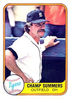 #466 Champ Summers - Detroit Tigers - 1981 Fleer Baseball