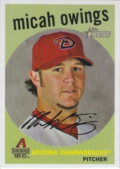 #466 Micah Owings - Arizona Diamondbacks - 2008 Topps Heritage Baseball