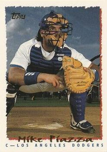 #466 Mike Piazza - Los Angeles Dodgers - 1995 Topps Baseball