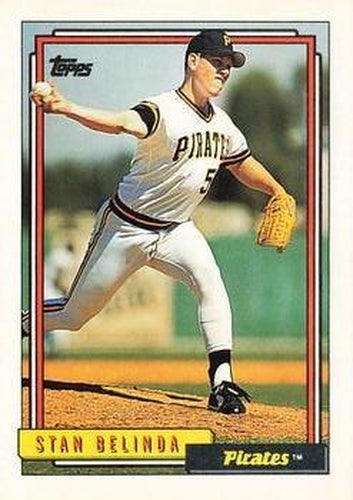 #466 Stan Belinda - Pittsburgh Pirates - 1992 Topps Baseball