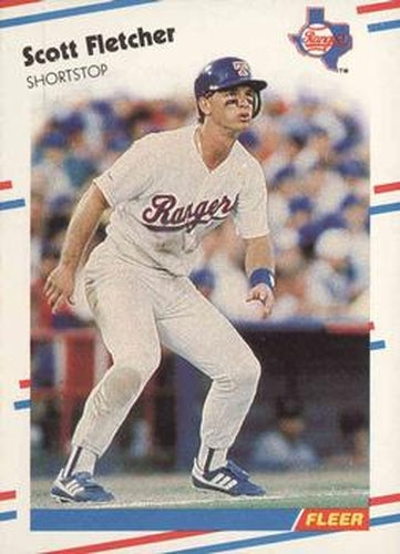 #466 Scott Fletcher - Texas Rangers - 1988 Fleer Baseball