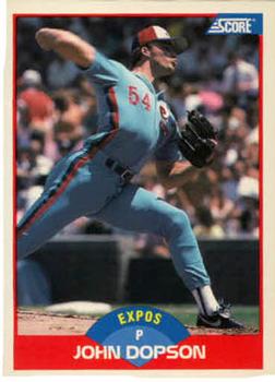 #466 John Dopson - Montreal Expos - 1989 Score Baseball