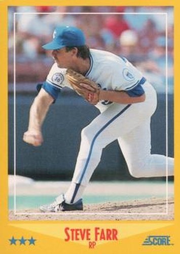 #466 Steve Farr - Kansas City Royals - 1988 Score Baseball
