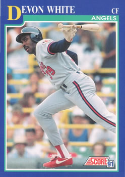 #466 Devon White - California Angels - 1991 Score Baseball
