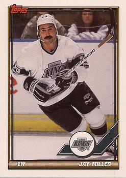 #467 Jay Miller - Los Angeles Kings - 1991-92 Topps Hockey