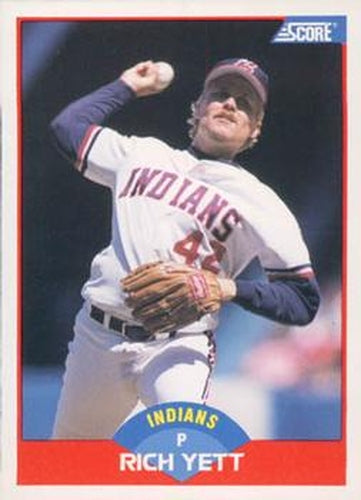 #467 Rich Yett - Cleveland Indians - 1989 Score Baseball