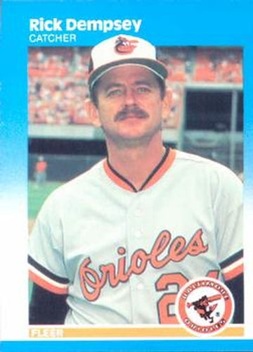 #467 Rick Dempsey - Baltimore Orioles - 1987 Fleer Baseball