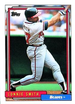 #467 Lonnie Smith - Atlanta Braves - 1992 Topps Baseball
