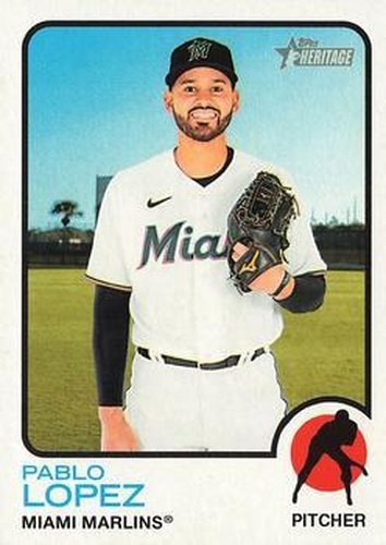 #467 Pablo Lopez - Miami Marlins - 2022 Topps Heritage Baseball