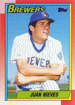 #467 Juan Nieves - Milwaukee Brewers - 1990 Topps Baseball