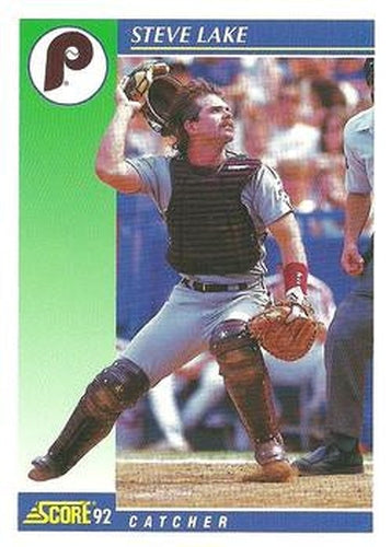 #467 Steve Lake - Philadelphia Phillies - 1992 Score Baseball