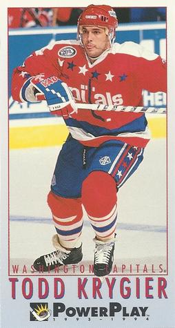 #467 Todd Krygier - Washington Capitals - 1993-94 Fleer PowerPlay Hockey