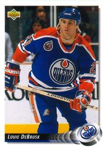 #467 Louie DeBrusk - Edmonton Oilers - 1992-93 Upper Deck Hockey