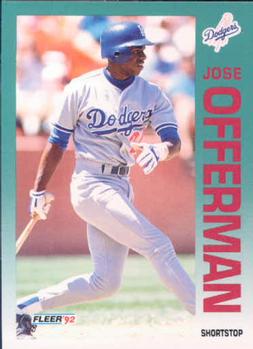 #467 Jose Offerman - Los Angeles Dodgers - 1992 Fleer Baseball
