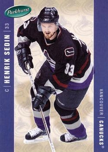 #467 Henrik Sedin - Vancouver Canucks - 2005-06 Parkhurst Hockey